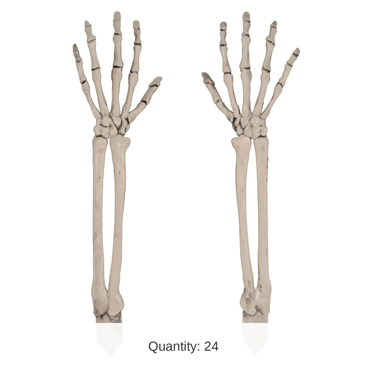 24 Pack Bulk Halloween Plastic Skeleton Hand Yard Stakes