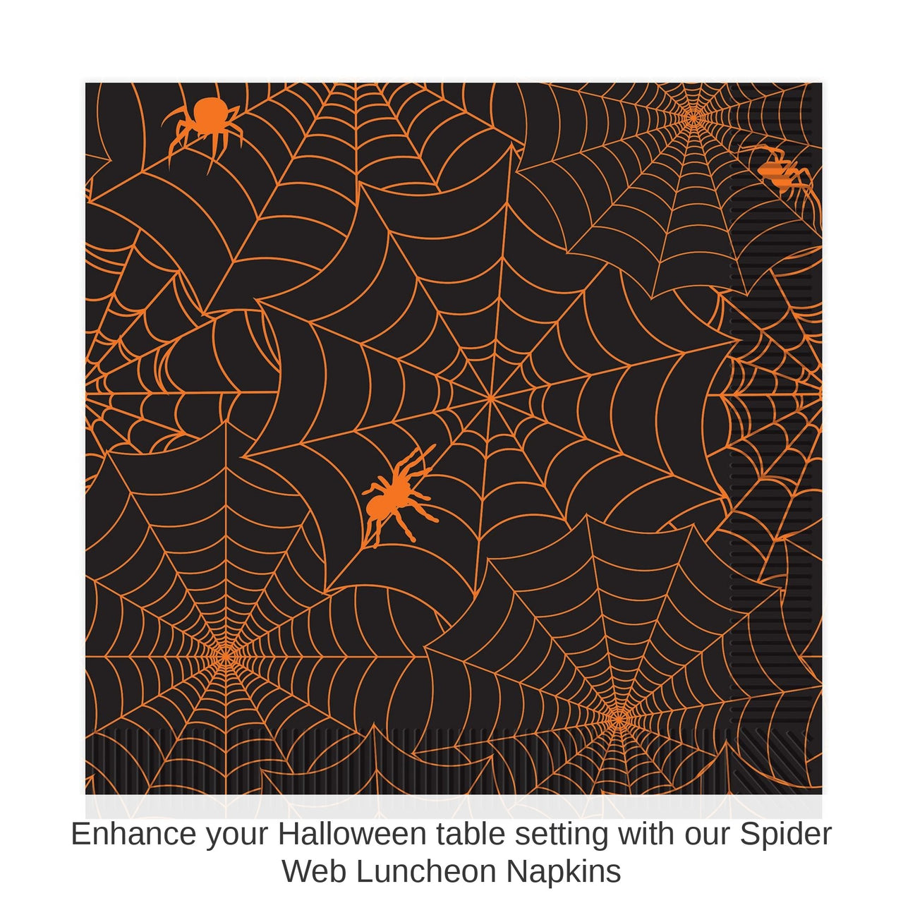 192 Pack Bulk Spider Web Luncheon Napkins