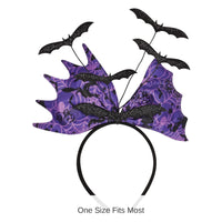 12 Pack Bulk Glittered Bat Headband