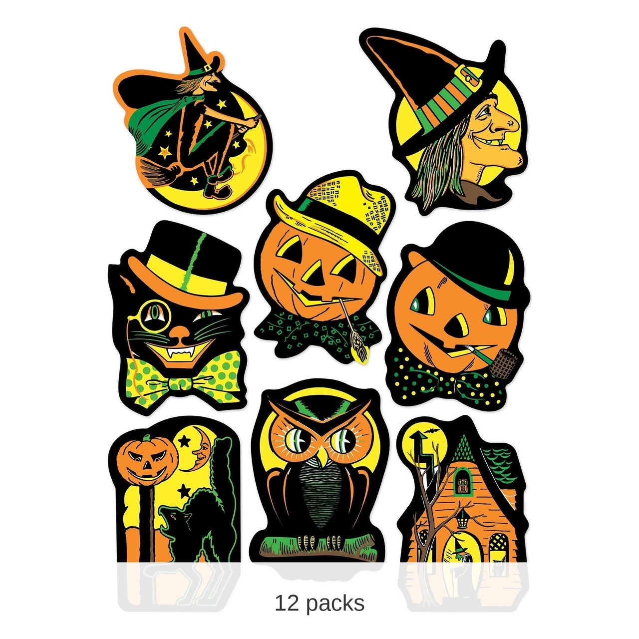 12 Packs Bulk Halloween Stickers 4/Pack