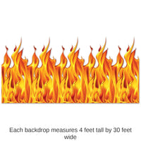 6 Pack Bulk Halloween Flame Backdrop