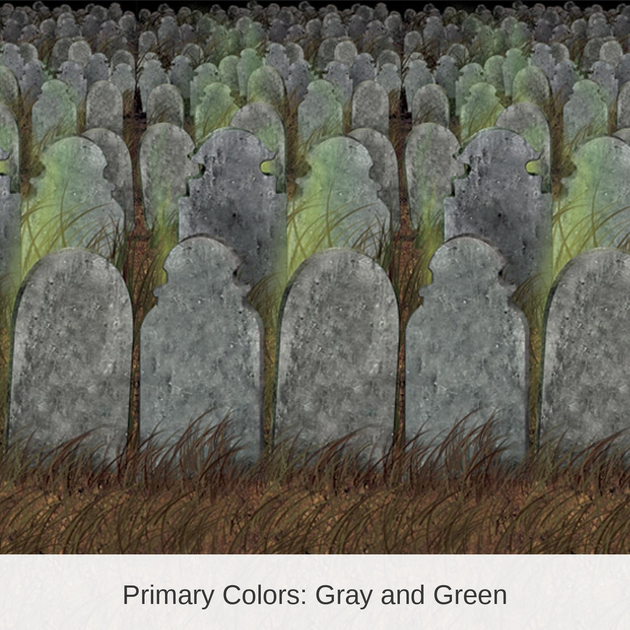 6 Pack Bulk Halloween Graveyard Backdrop