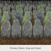 6 Pack Bulk Halloween Graveyard Backdrop