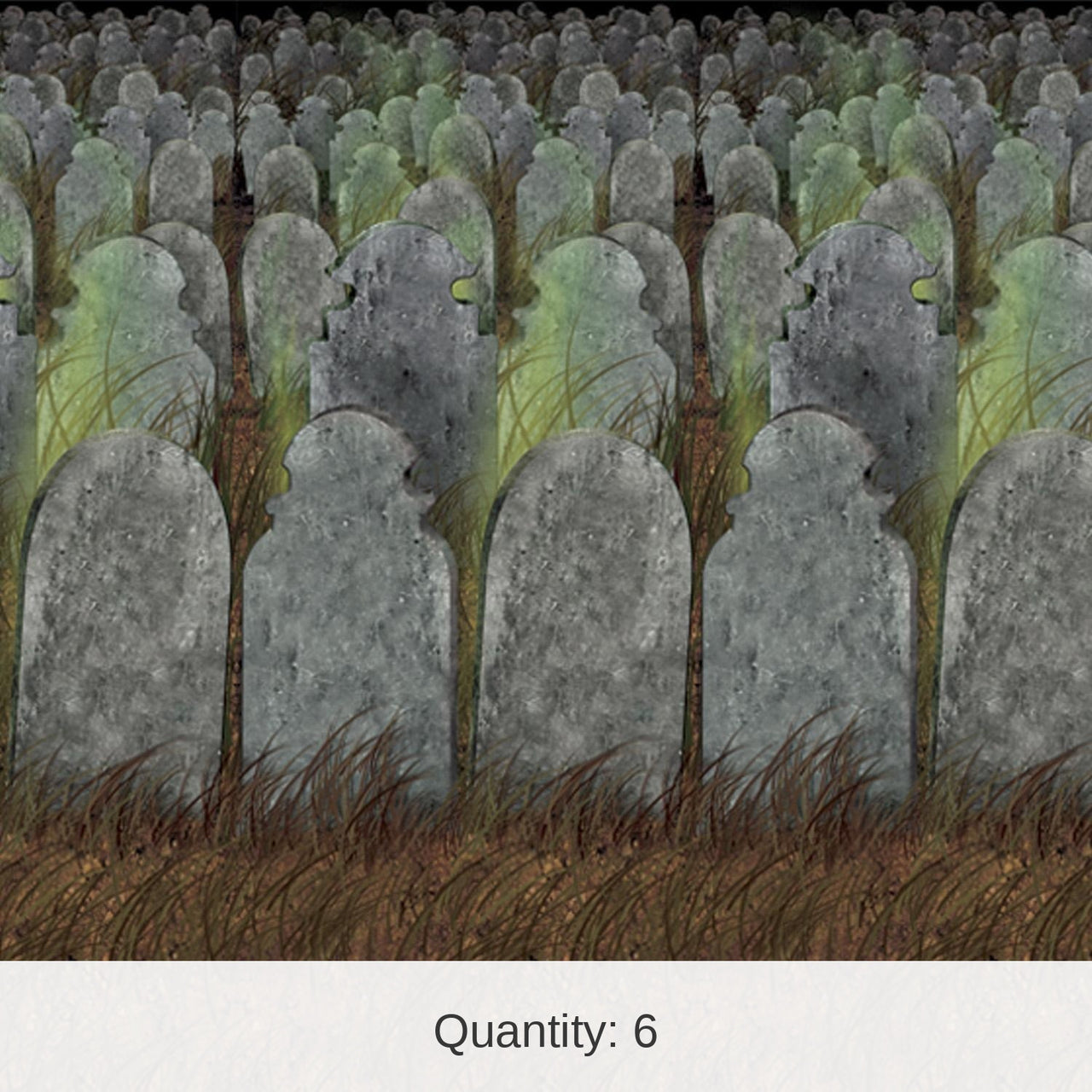 6 Pack Bulk Halloween Graveyard Backdrop