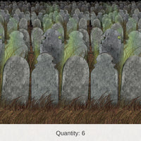 6 Pack Bulk Halloween Graveyard Backdrop
