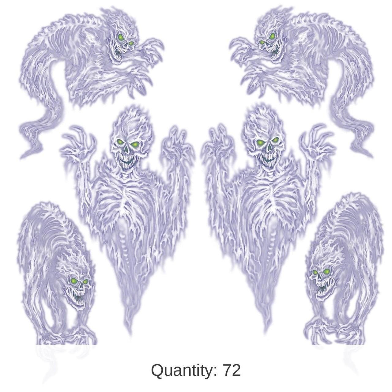 72 Piece Bulk Halloween Scary Spirit Props