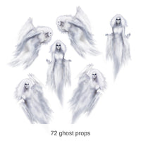 72 Piece Bulk Halloween Ethereal Ghost Props