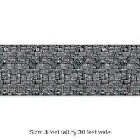 6 Pack Bulk Halloween Stone Wall Backdrop