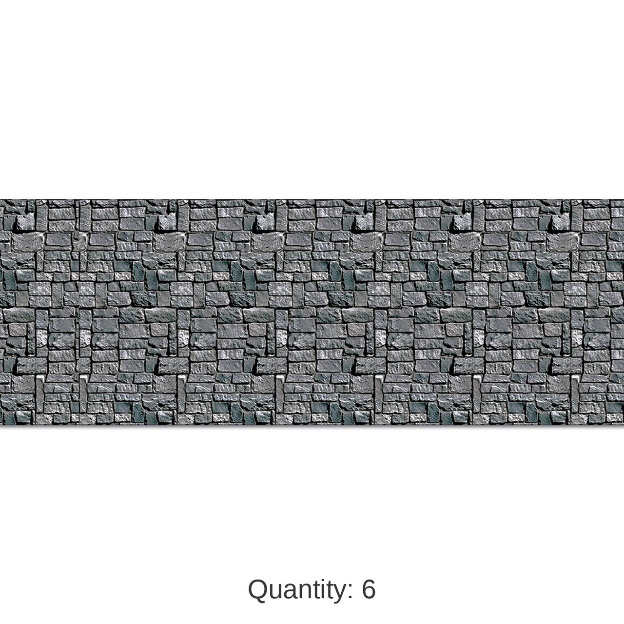 6 Pack Bulk Halloween Stone Wall Backdrop