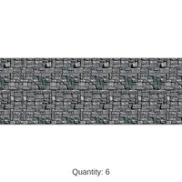 6 Pack Bulk Halloween Stone Wall Backdrop