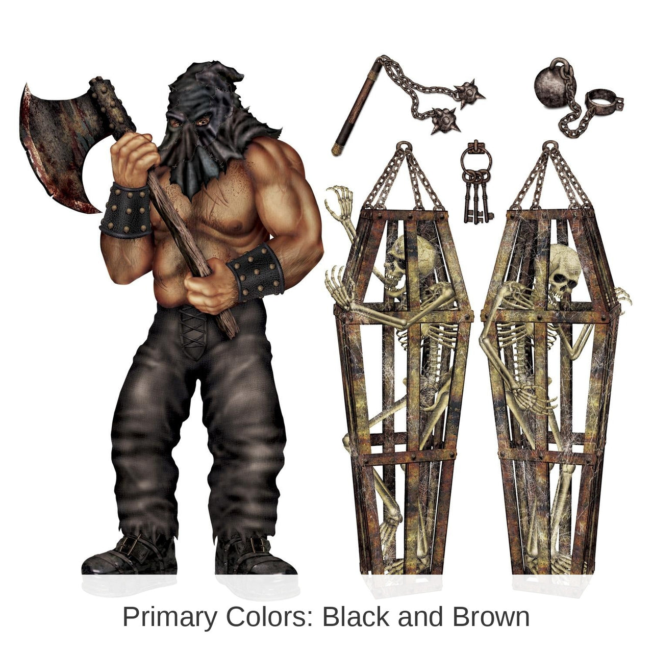 72 Piece Bulk Halloween Executioner/Skeleton Props