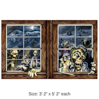 6 Pack Bulk Halloween Zombie Attack Insta-View Decoration