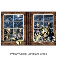 6 Pack Bulk Halloween Zombie Attack Insta-View Decoration