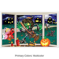 6 Pack Bulk Halloween Crashing Witch Insta-View Decoration