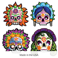 48 Pack Bulk Day Of The Dead Masks