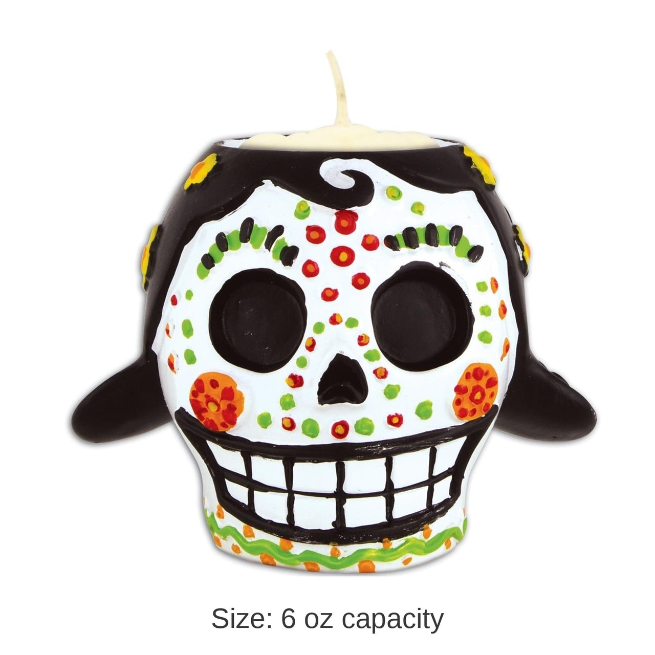 6 Pack Bulk Day Of The Dead Female Tea Light Holder