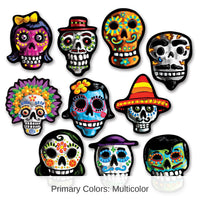 240 Pack Bulk Mini Day Of The Dead Cutouts