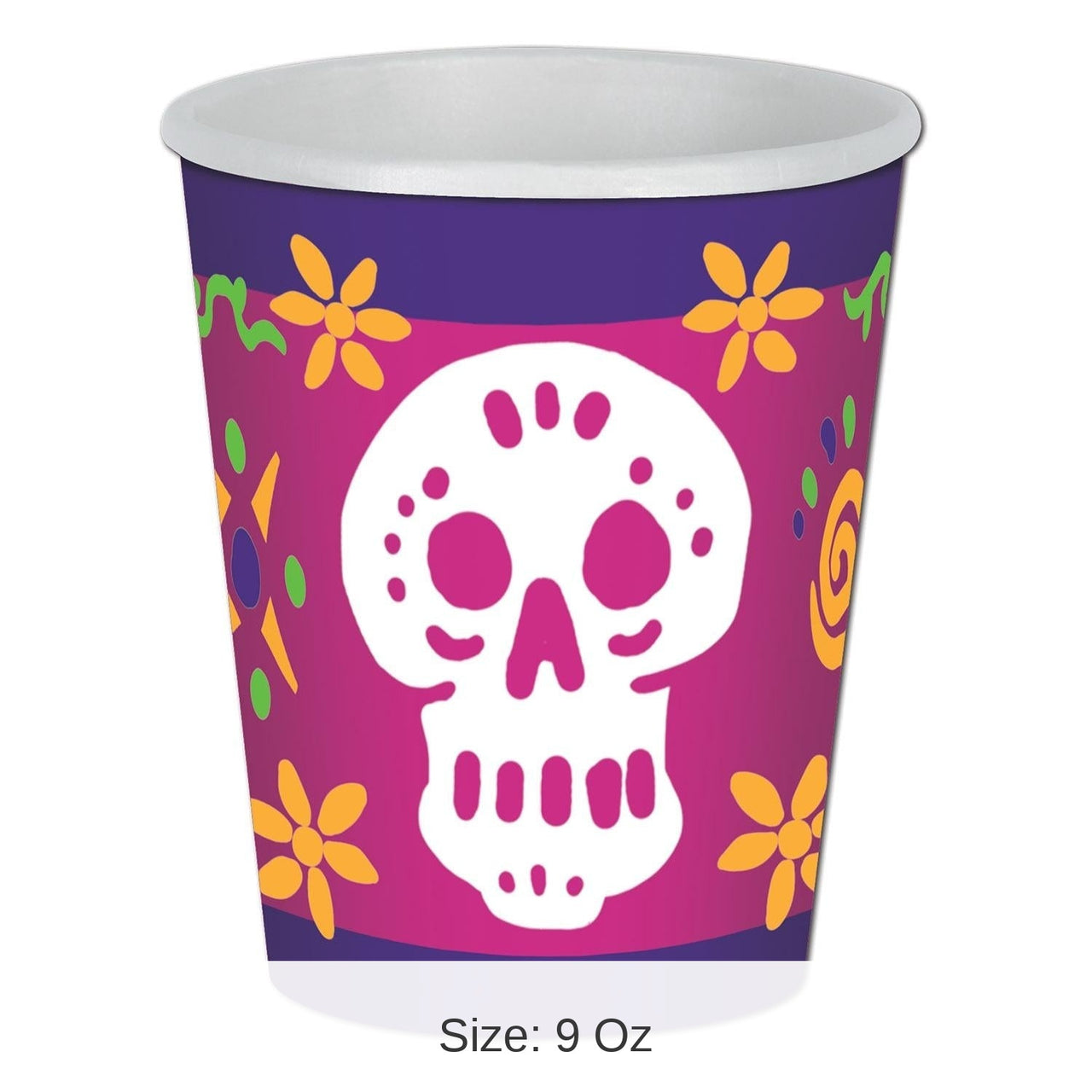 96 Pack Bulk Day Of The Dead Beverage Cups