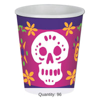 96 Pack Bulk Day Of The Dead Beverage Cups