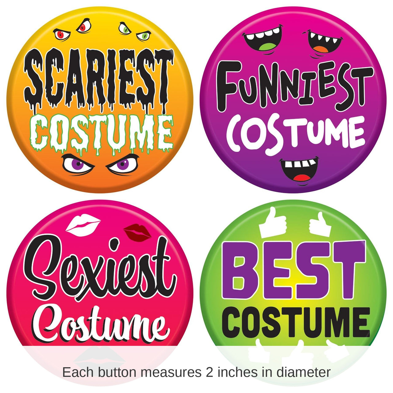 48 Pack Bulk Halloween Costume Buttons