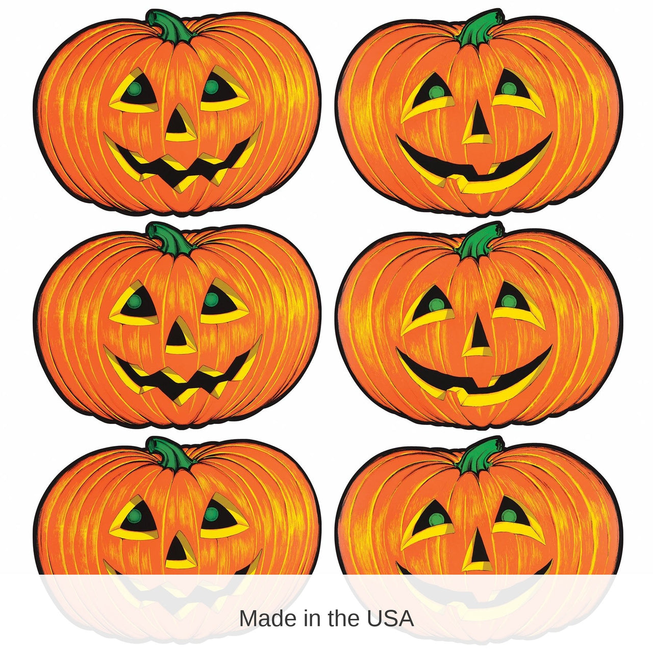 72 Pack Bulk Halloween Jack-O-Lantern Cutouts