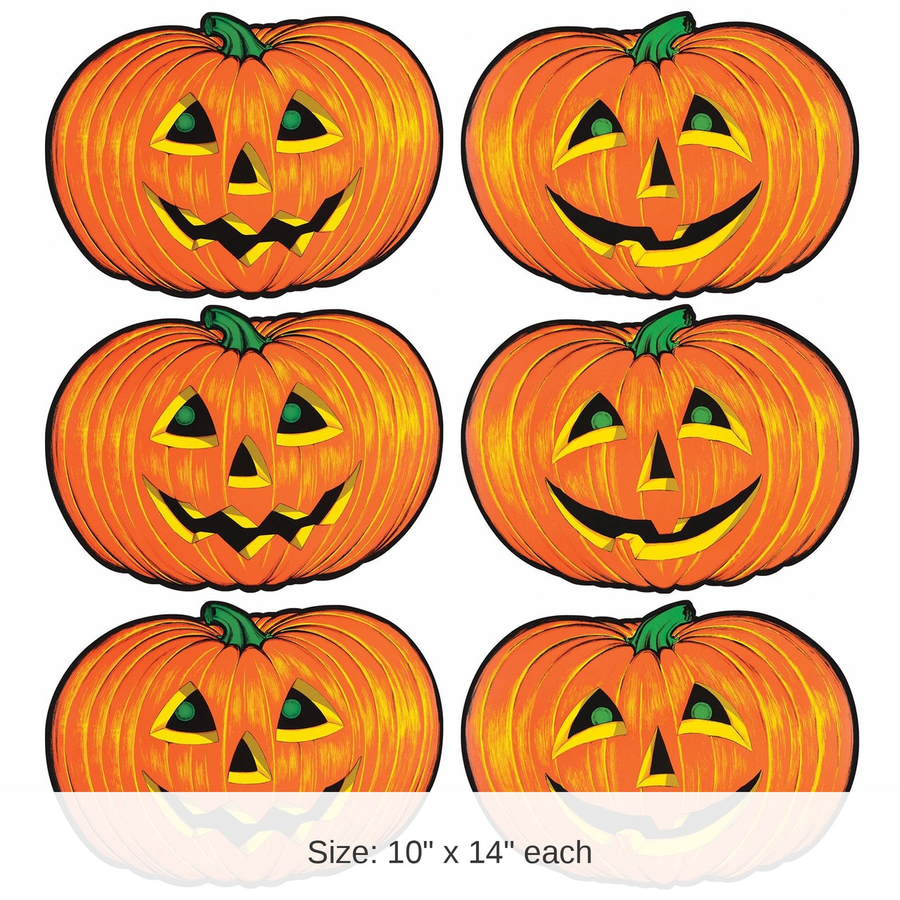 72 Pack Bulk Halloween Jack-O-Lantern Cutouts