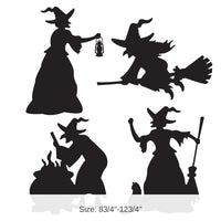 48 Piece Bulk Witch Silhouettes