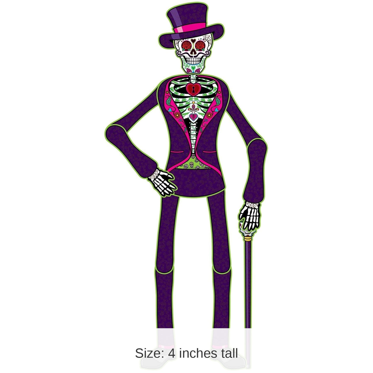 12 Pack Bulk Jointed Day Of The Dead Male Skeleton