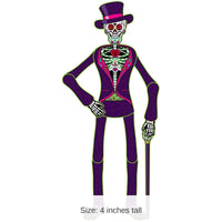 12 Pack Bulk Jointed Day Of The Dead Male Skeleton