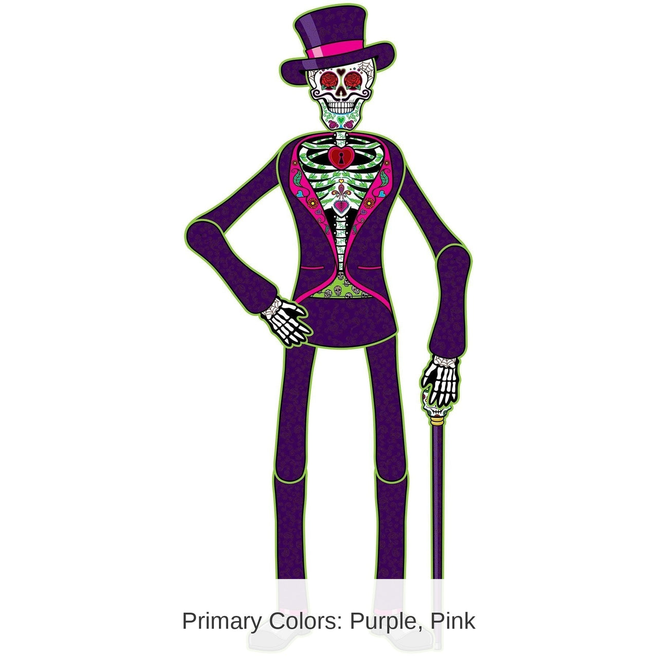 12 Pack Bulk Jointed Day Of The Dead Male Skeleton
