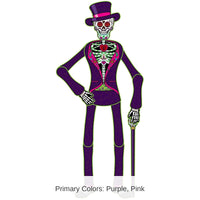 12 Pack Bulk Jointed Day Of The Dead Male Skeleton