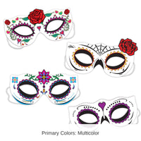 48 Pack Bulk Day Of The Dead Half Masks