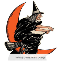 4 Pack Bulk Vintage Halloween Witch/Moon Stand-Up Decoration