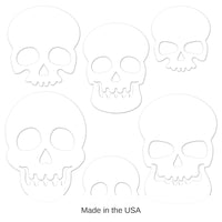 72 Pack Bulk Plastic Die-Cut Skull Decorations