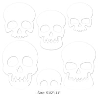 72 Pack Bulk Plastic Die-Cut Skull Decorations