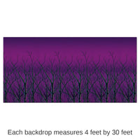 6 Pack Bulk Halloween Spooky Forest Treetops Backdrop