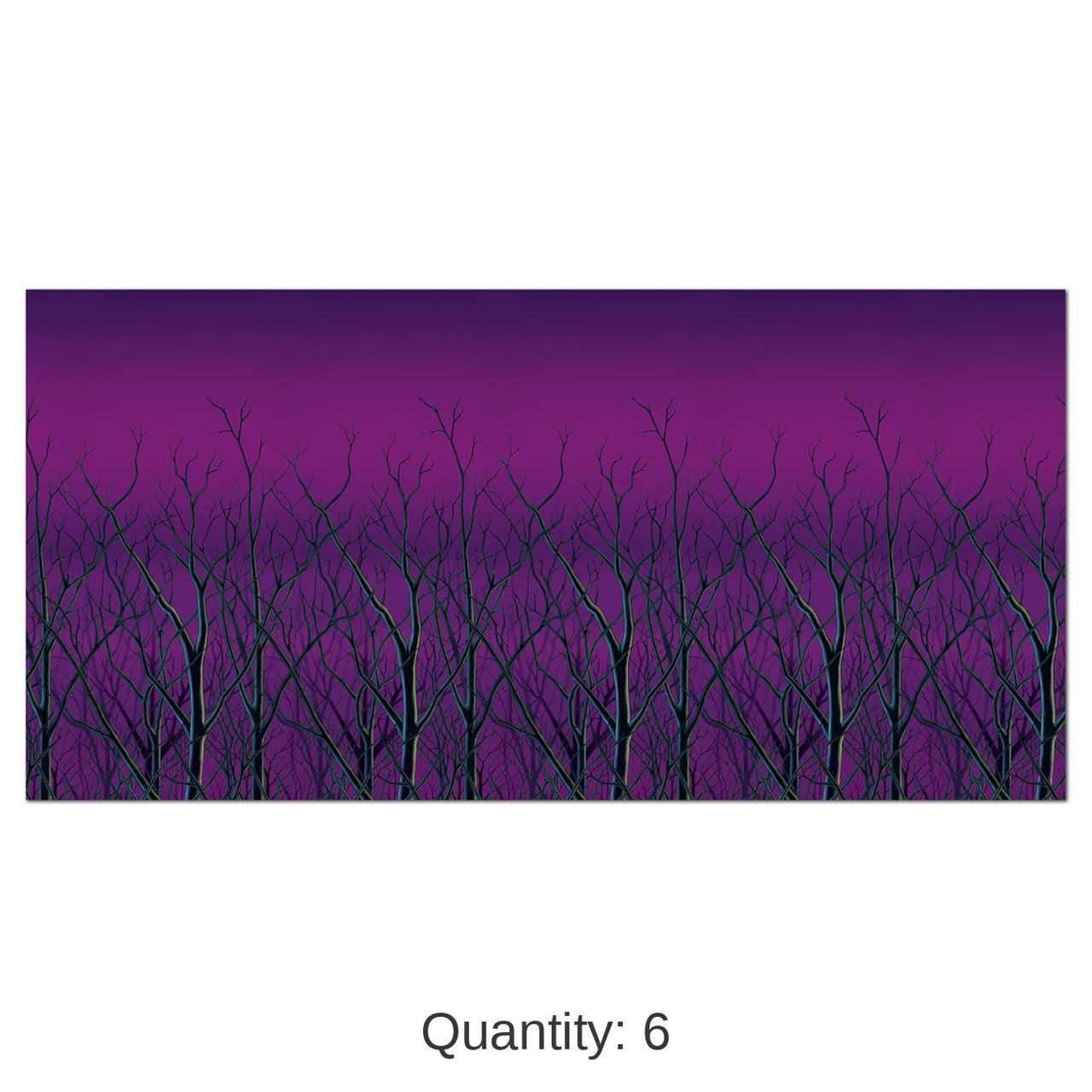 6 Pack Bulk Halloween Spooky Forest Treetops Backdrop