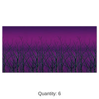 6 Pack Bulk Halloween Spooky Forest Treetops Backdrop