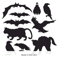 120 Pack Bulk Halloween Silhouettes