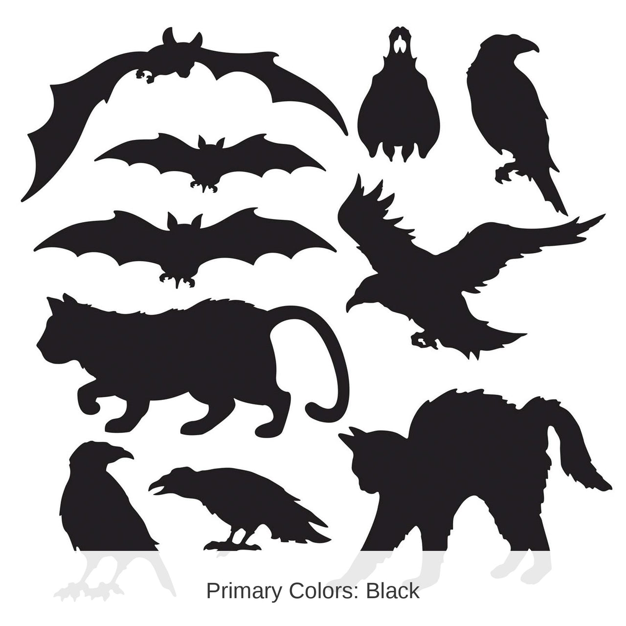 120 Pack Bulk Halloween Silhouettes