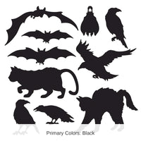 120 Pack Bulk Halloween Silhouettes