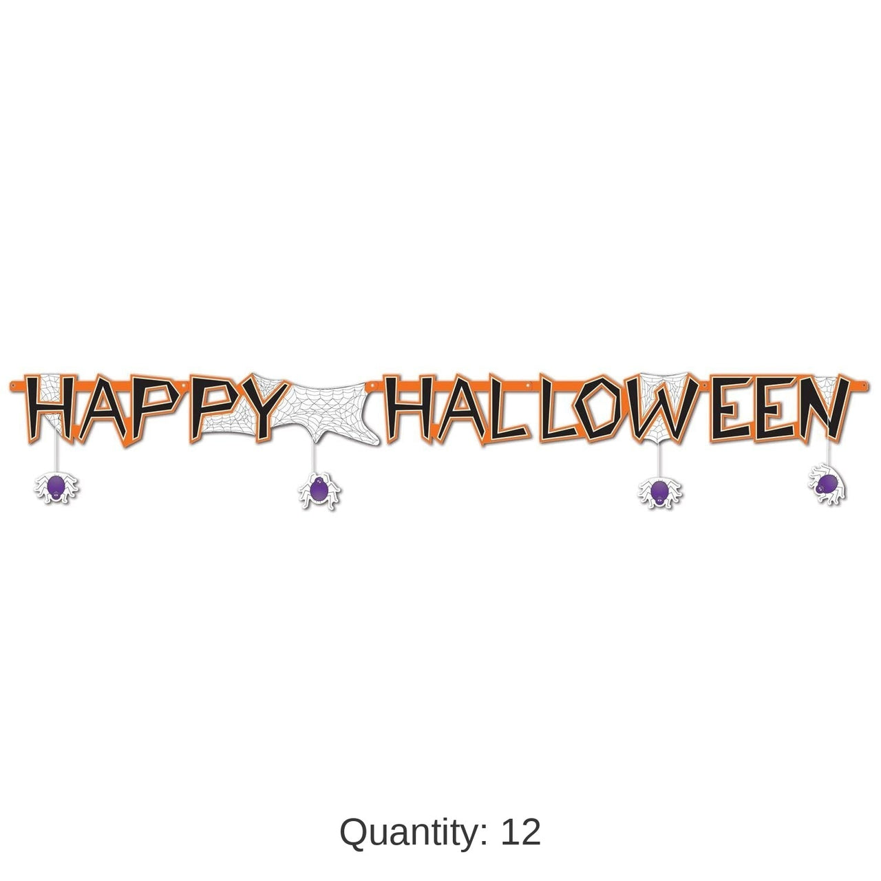 12 Pack Bulk Happy Halloween Streamer