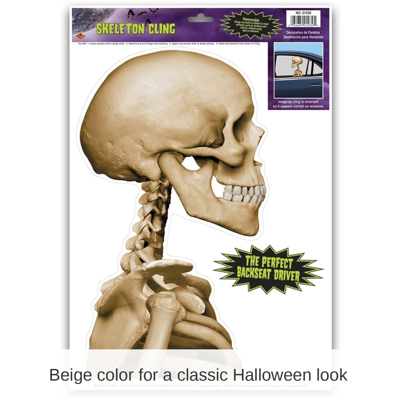 12 Pack Bulk Halloween Skeleton Car Cling