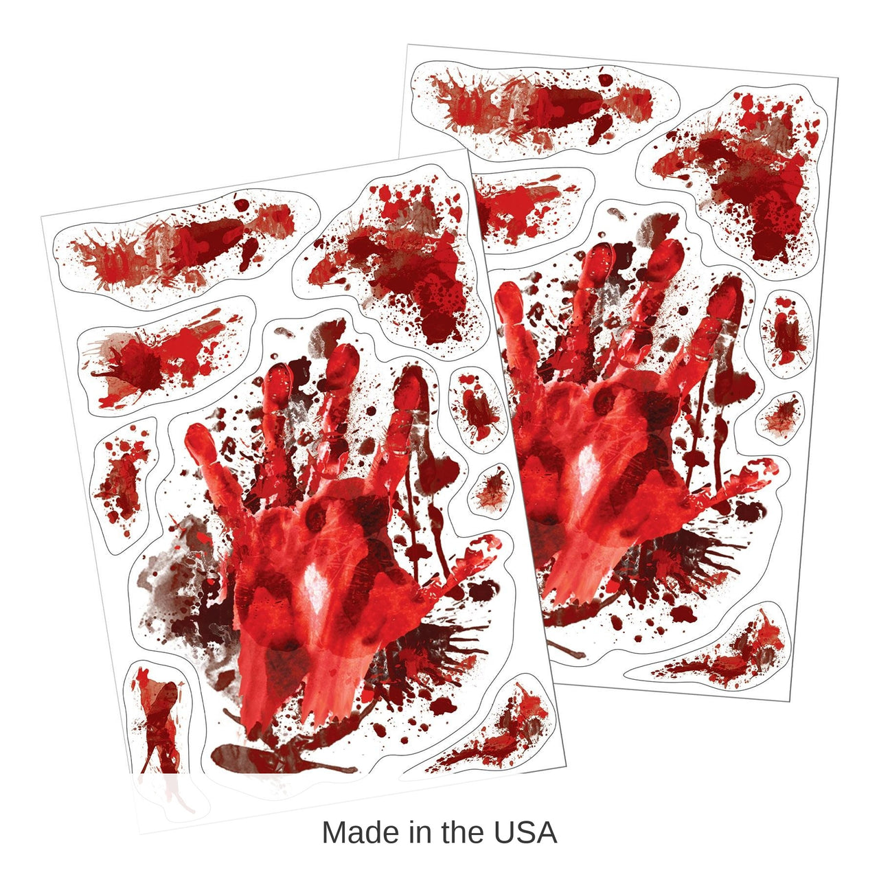 12 Pack Bulk Halloween Blood Splatter Clings