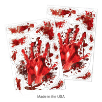 12 Pack Bulk Halloween Blood Splatter Clings