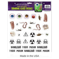 420 Piece Bulk Halloween Drinking Glass Decals Peel 'N Place Clings