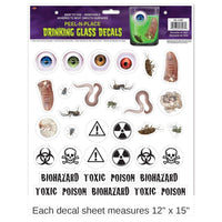 420 Piece Bulk Halloween Drinking Glass Decals Peel 'N Place Clings