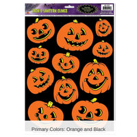 132 Piece Bulk Halloween Jack-O-Lantern Clings