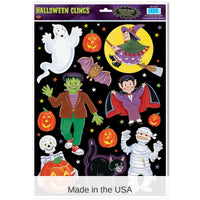 144 Piece Bulk Halloween Character Clings