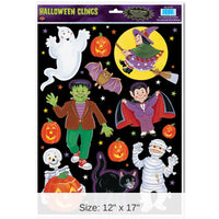 144 Piece Bulk Halloween Character Clings